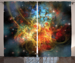 Outer Space Universe Curtain