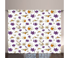 Graphic Daffodils Narcissus Curtain