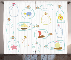 Bottles with a Message Curtain