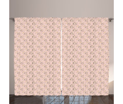 Botanical Spots Pattern Curtain