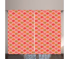 Grunge Love Roses Blossoms Curtain