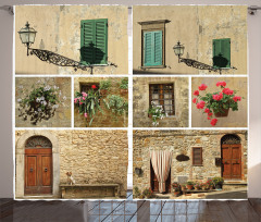 Italian Stone Houses Curtain