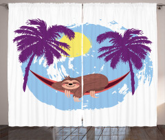 Hammock and Chill Art Curtain