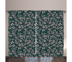 Bicolor Spring Meadow Flora Curtain