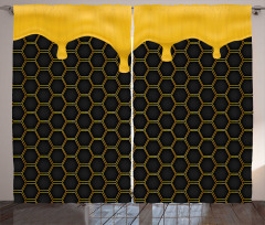 Honeycomb Dripping Beehive Curtain