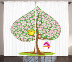 Heart Shape Tree Blossom Curtain