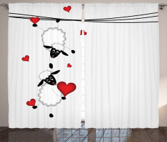 Heart Shapes in Love Curtain