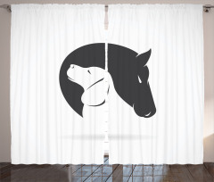 Dog Horse Friend Curtain