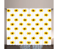 Sunflower Pattern Nature Curtain