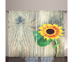 Wood Board Bouquet Curtain