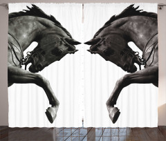 Abstract Horse Curtain