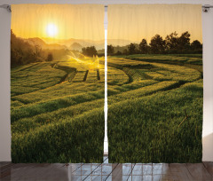 Barley Woods Sunset Curtain
