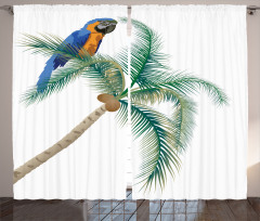 Parrot Coconut Palms Curtain