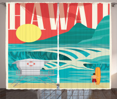 Hawaii Holiday Coast Curtain
