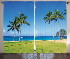 Coconut Palm Hawaii Curtain