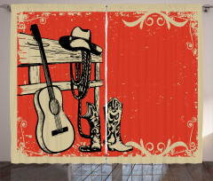 Country Music Wild West Curtain