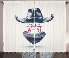 Wild West Cowboy Hat Curtain