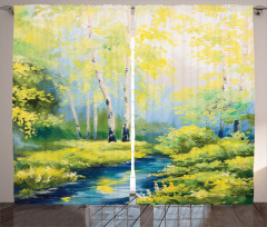 Pastoral Forest Woods Curtain
