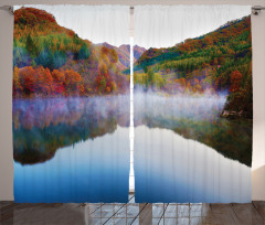 Lake Mountain Scenery Curtain