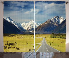 Snowy Mountains Alps Curtain