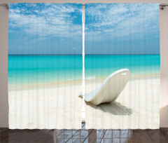 Maldives Beach Sunny Day Curtain