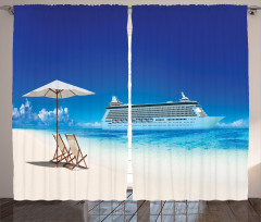 Beach Cruise Boat Trip Curtain
