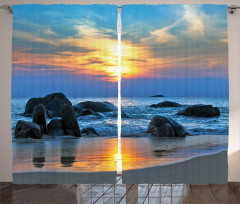 Sandy Peaceful Beach Curtain