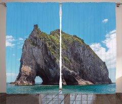 Elephant Shape Rock Bay Curtain