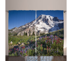 Spring Mt. Rainier Photo Curtain