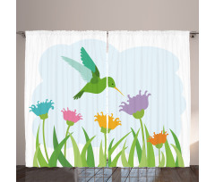 Garden Art Hummingbird Curtain