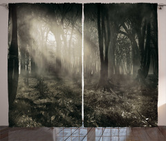 Nostalgic Dark Forest Curtain