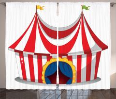Nostalgic Circus Flag Curtain