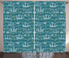 Big Ships Marine Elements Curtain