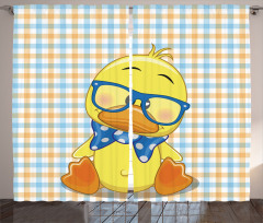 Hipster Boho Cool Duck Curtain