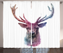 Antlers Wild Nature Curtain
