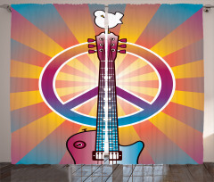 Guitar Peace Curtain