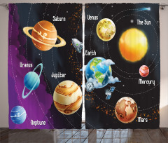 Solar System Planet Curtain