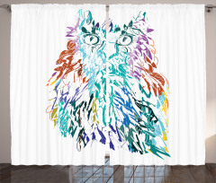 Feathers Eyes Vision Curtain