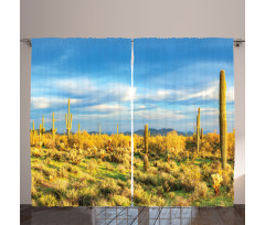 Western Cactus Spikes Curtain