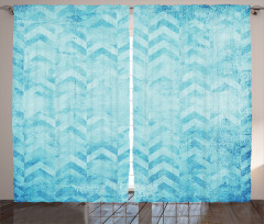 Geomeric Chevron Art Curtain