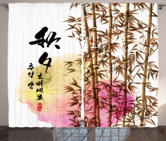 Japanese Bamboo Asian Curtain