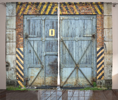 Aged Wooden Factory Curtain