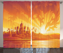 Orange City Sky Palace Curtain