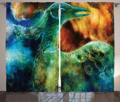 Mythical Phoenix Birth Curtain