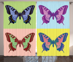 Pop Art Swallowtail Curtain