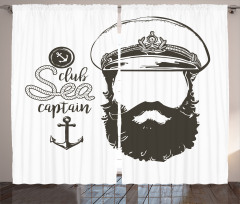 Hat and Beard Seaman Curtain