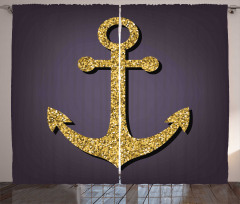 Anchor Pattern Tranquil Curtain
