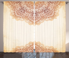 Oriental Vintage Art Curtain