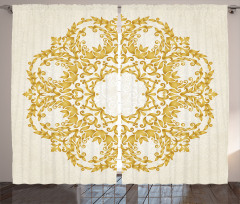 Floral Baroque Round Curtain