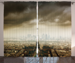 Paris Skyline City Curtain